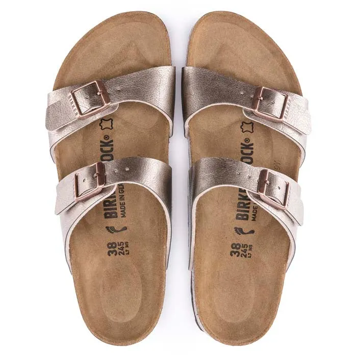 Womens Birkenstock Sydney Birko-Flor Narrow in Graceful Taupe Arch Relief