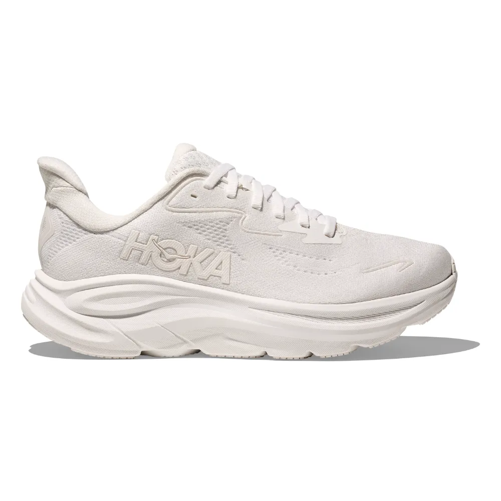Matte - finish herringbone outsole shoes Women's Clifton 10 - White / White