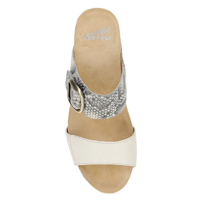 Shock absorption Womens Dansko Shannon in Snake/Ivory