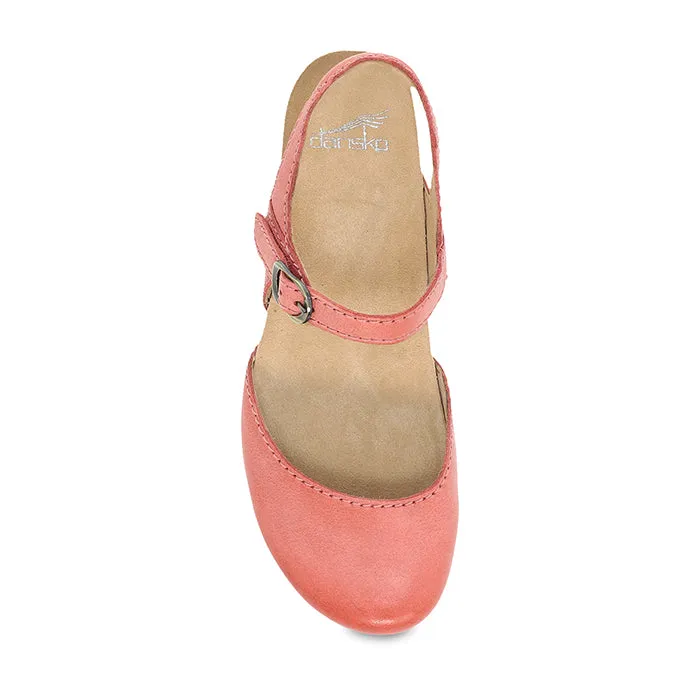 Simple Glam Natural Step Womens Dansko Tiffani in Coral