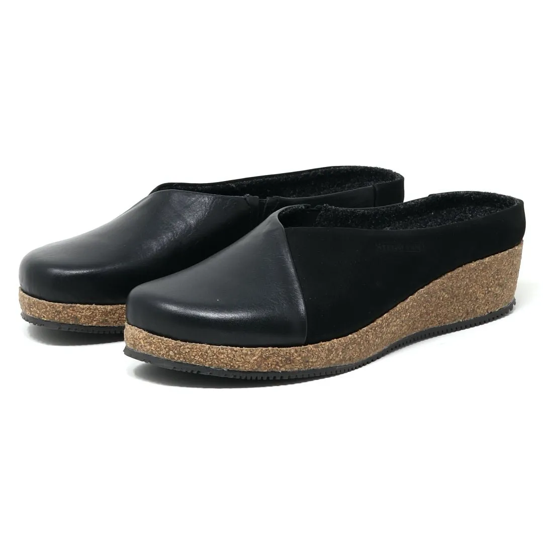 Women's Elsa Leather & Nubuck Wedge Mule Movement Ease