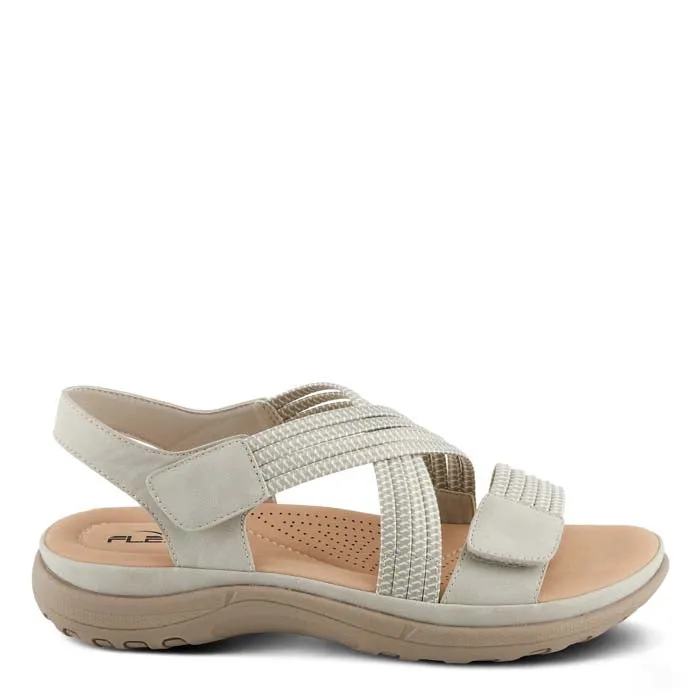 Womens Flexus Crossbeam in Light Grey Slip On Style Sleek Casual Shoes