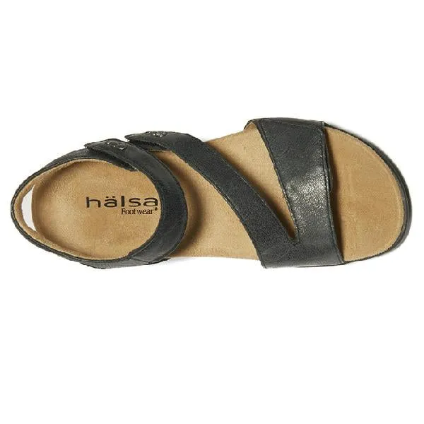 Womens Halsa Denia in Black Comfort Path