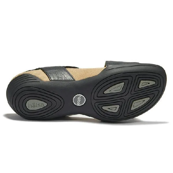 Womens Halsa Denia in Black Chic Casual Footwear Casual Sandals