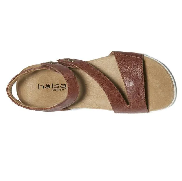Urban Stroll Open Design Womens Halsa Denia in Cognac
