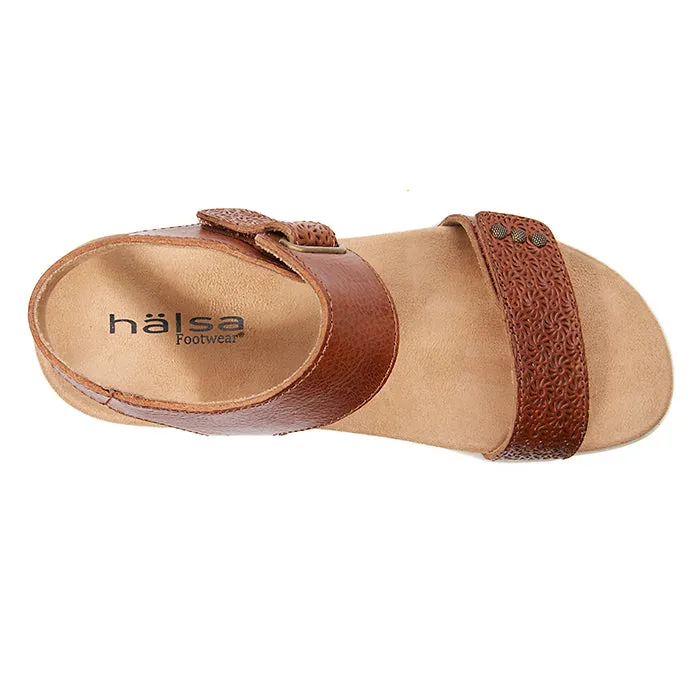 Light Comfort Slip-On Versatility Womens Halsa Dominica in Cognac