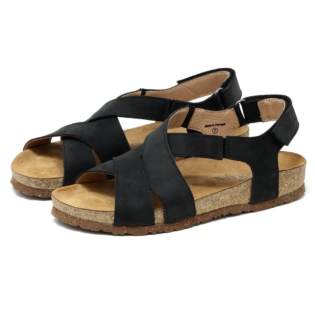 Women's Hannah Leather Sandal - Medium Orthopedic Support Durable Footwear