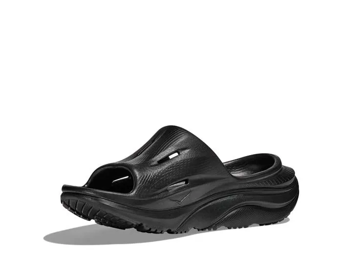 Modern Aesthetic Womens Hoka Ora Slide 3 in Black/Black