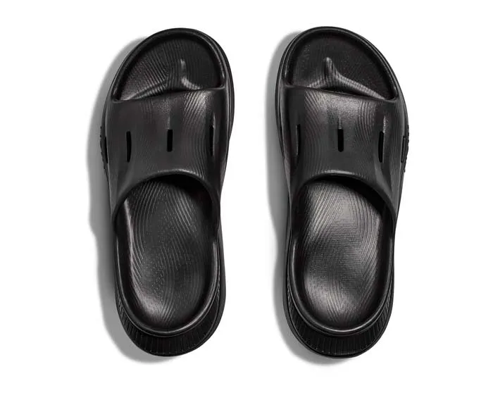 Womens Hoka Ora Slide 3 in Black/Black Stylish Street Trend