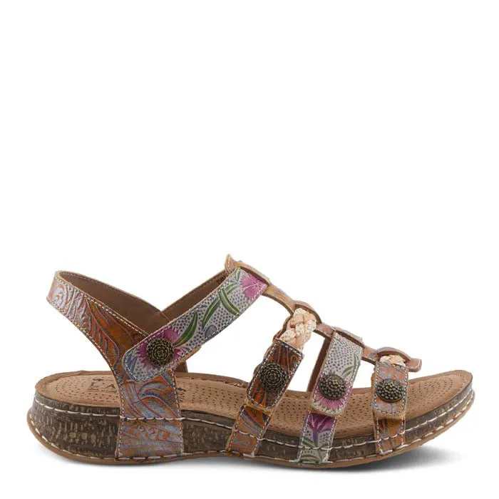 Comfortable Travel Shoes Breathable Upper Womens L'Artiste Delila in Mango Multi