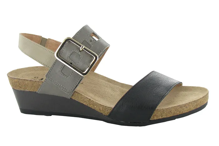 Womens Naot Dynasty in Black/Foggy Gray/Biege Light Travel Shoes