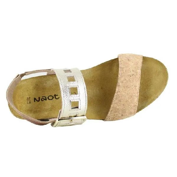 Womens Naot Dynasty in Cork/Radiant Gold/Latte Brown Slip Away