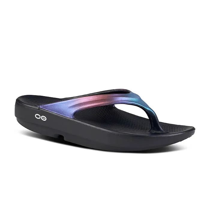 Womens Oofos Oolala in Midnight Spectre Ribbon Tie