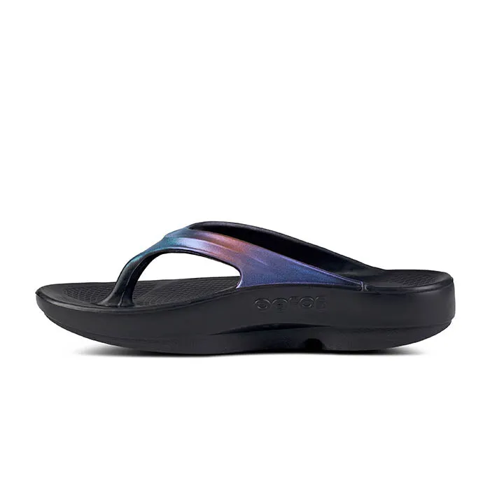 Womens Oofos Oolala in Midnight Spectre Cushion Lining