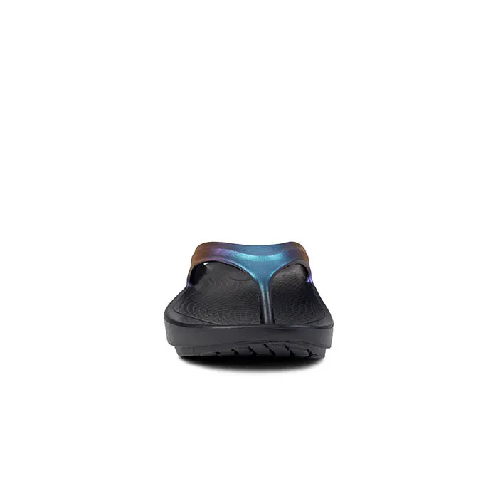 Womens Oofos Oolala in Midnight Spectre Flat Comfort Chunky