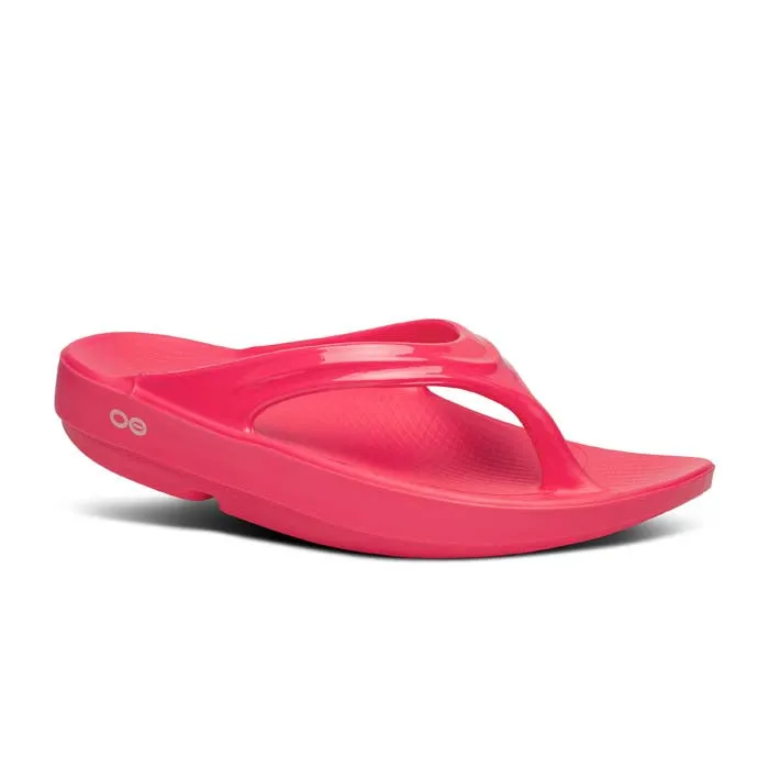 Womens Oofos Oolala in Neon Berry Active Motion Open Toe Shoes