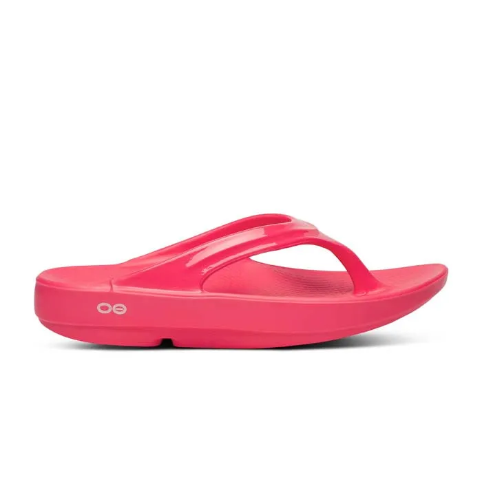 Womens Oofos Oolala in Neon Berry All-Weather Outdoor Shoes Criss Cross Straps