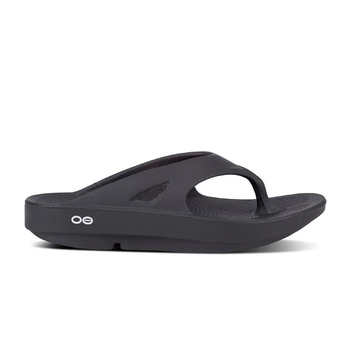 Women's Oofos Ooriginal in Black Summer Flat Shoes