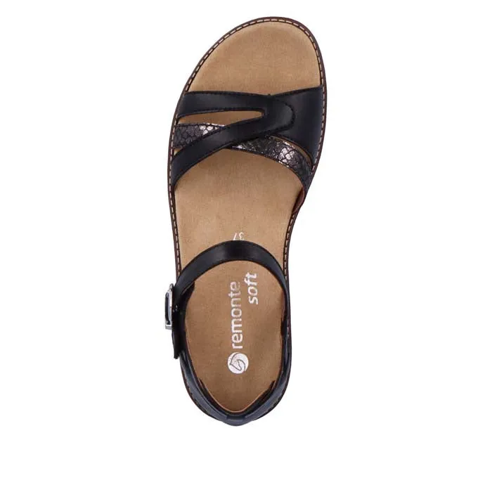 Womens Remonte Jocelyn in Black/Black/Black Animal Print Everyday Wear