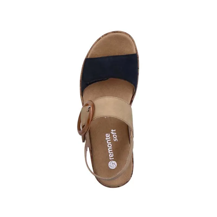 Womens Remonte Jocelyn in Pazifik/Sand Flexible Sole