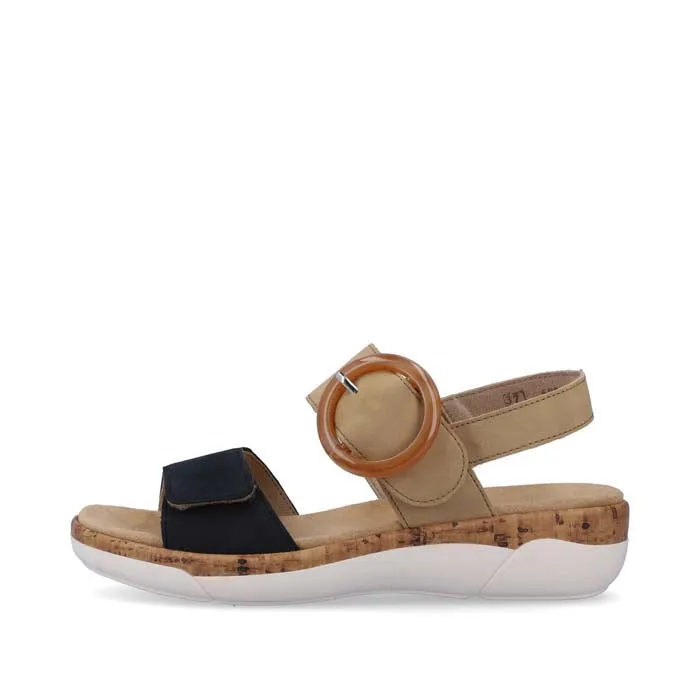 Womens Remonte Jocelyn in Pazifik/Sand Padded Straps Road Trip