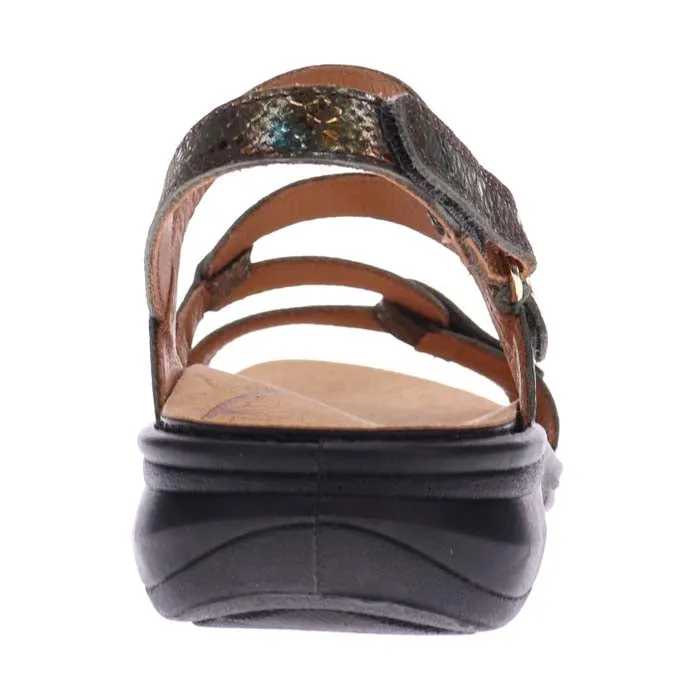 Womens Revere Emerald in Peacock Python Slim Shape