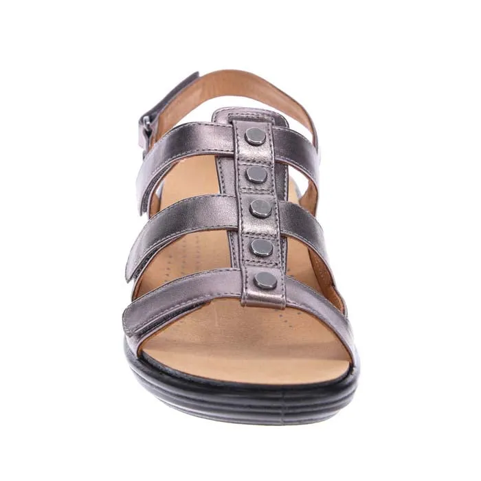 hook and loop closure Womens Revere Toledo in Gunmetal