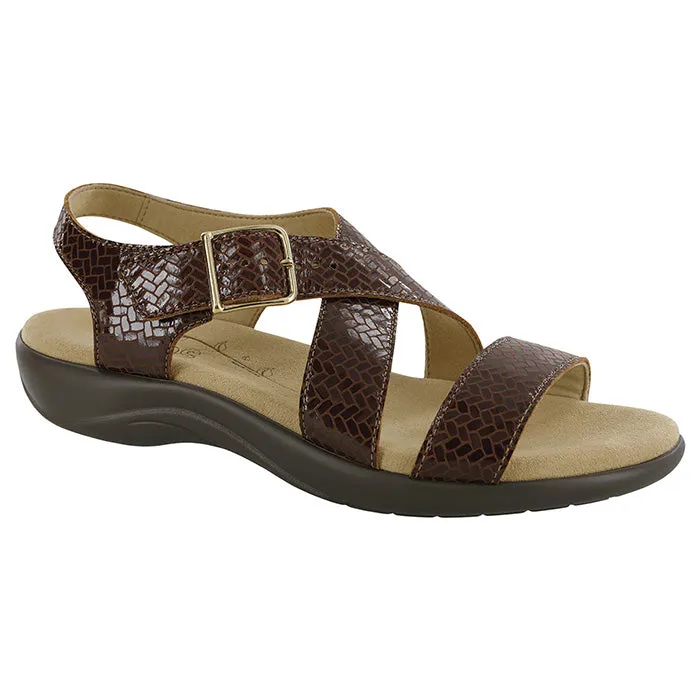 Thong Style Fashionable Beach Footwear Womens SAS Laguna Weave Henna