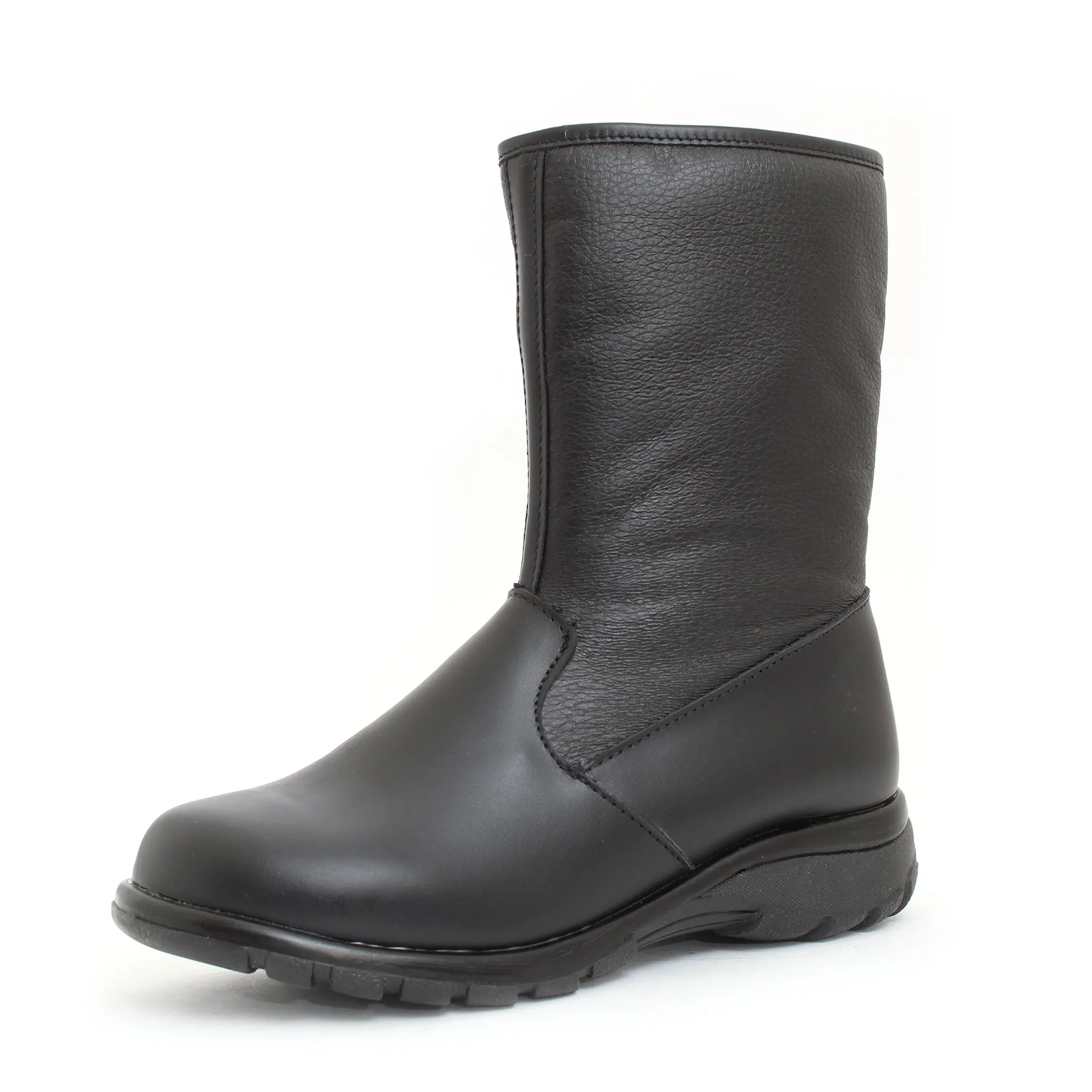 Women's Shield Boot Black Durable outsole Sandal Strap