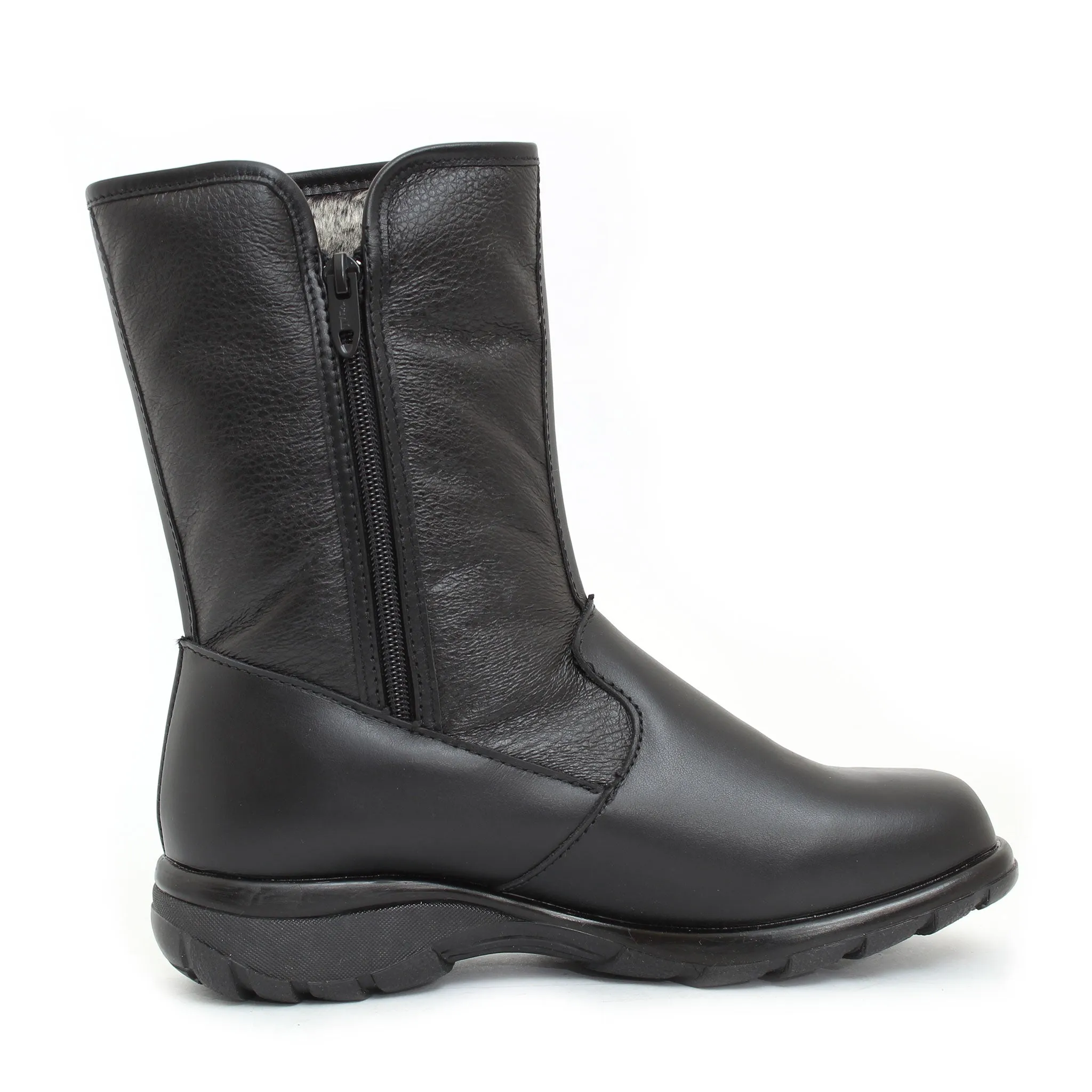 Women's Shield Boot Black Flexible Slip