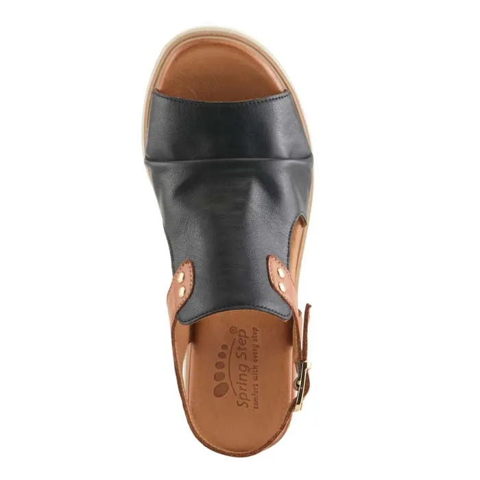 Womens Spring Step Locals in Black Multi High-Quality Material
