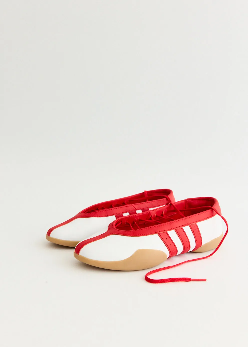Soft Leather Lightweight Footwear Women's Taekwondo Mei 'Better Scarlet' Ballet Sneakers