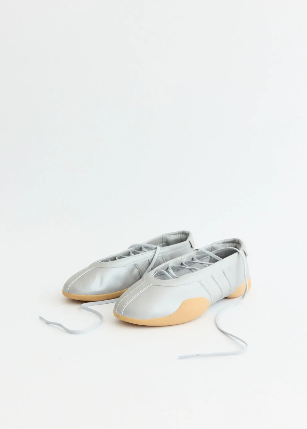 Sleek Style Women's Taekwondo Mei 'Silver Metallic' Ballet Sneakers