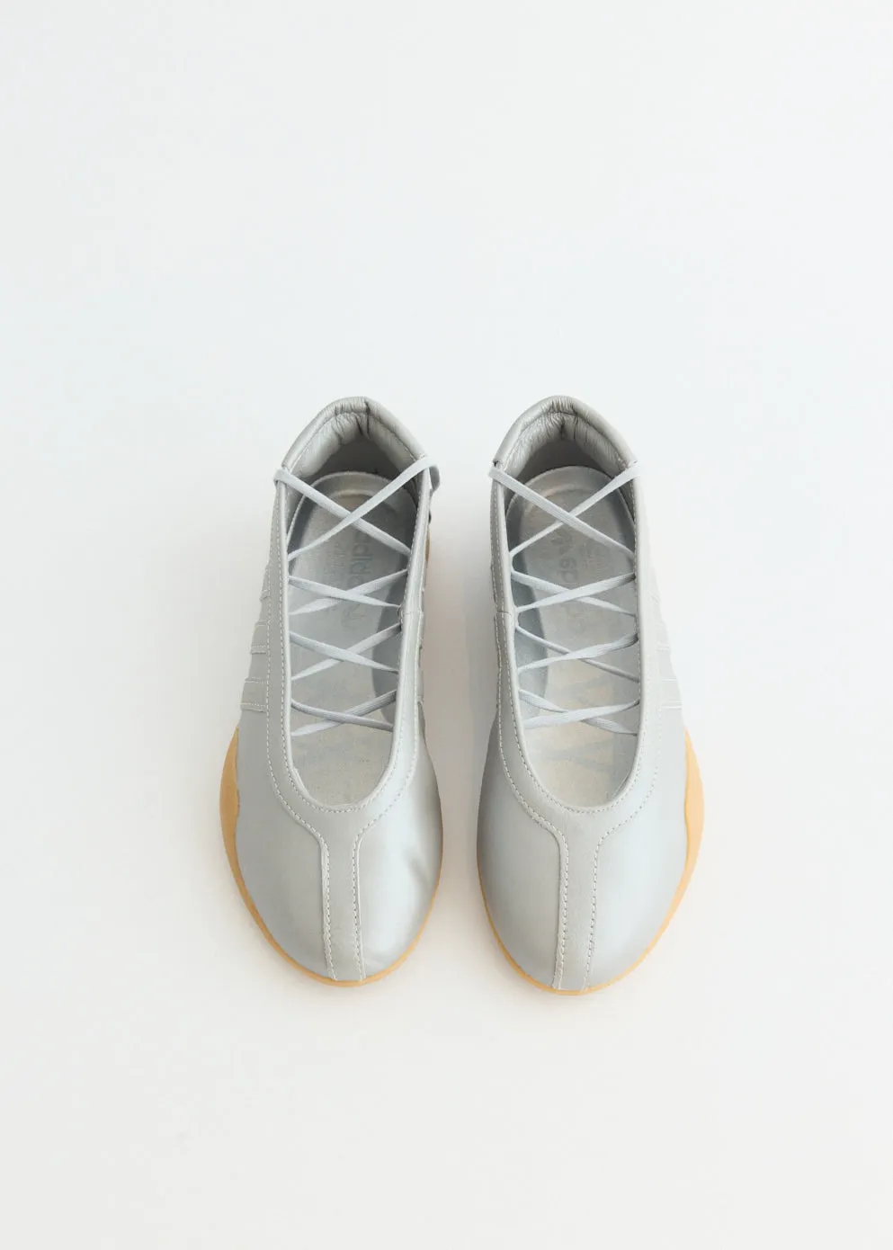 Women's Taekwondo Mei 'Silver Metallic' Ballet Sneakers Street Cool Drive Ready