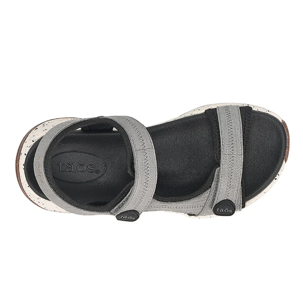 Womens Taos Super Side in Grey Emboss Relax Comfort Fit