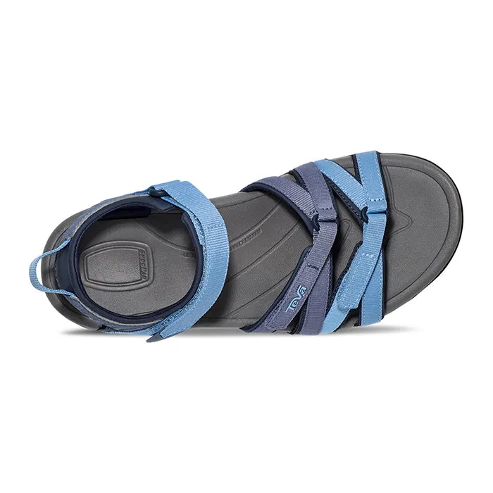 Toe Space Freedom Step Womens Teva Tirra in Blue Multi