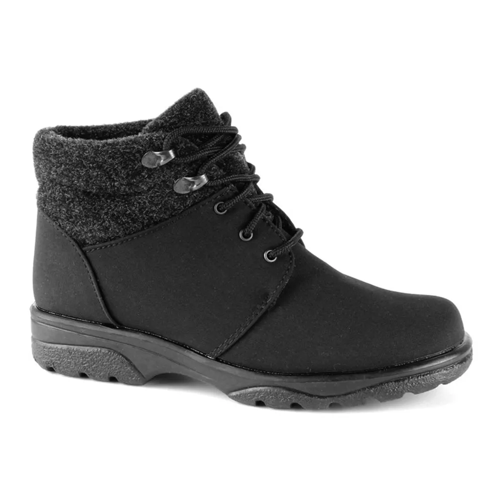 Women's Trek Hiker Boot Black Comfort For Outdoors Casual