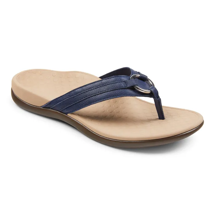 Simple Step Womens Vionic Aloe Toe Post Sandal Navy