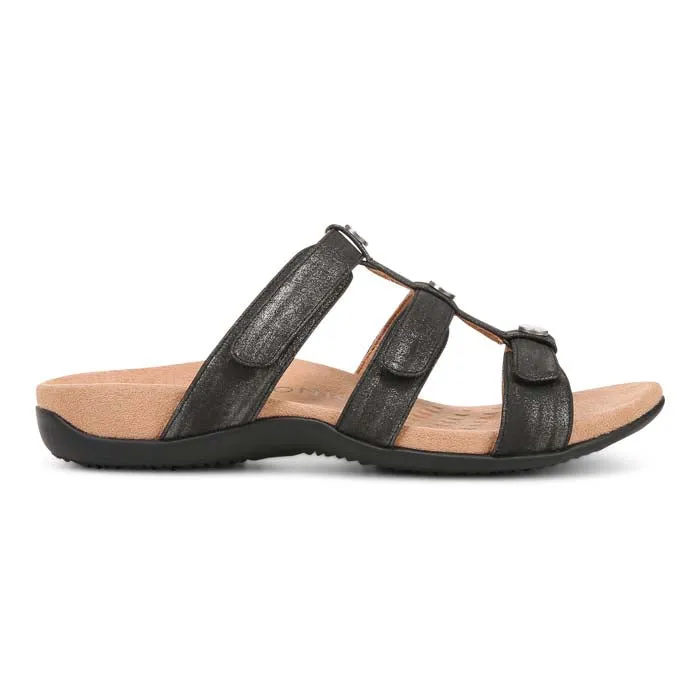 Womens Vionic Amber Slide in Black Compact Design