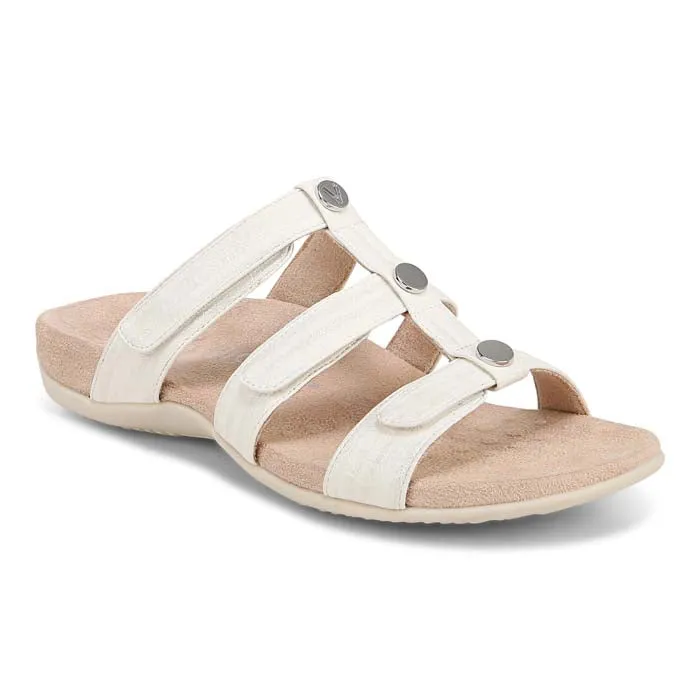 Soft Straps Versatile Comfort Womens Vionic Amber Slide in White