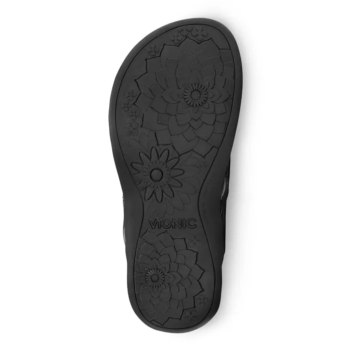 Comfortable Adventure Shoes Timeless Comfort Womens Vionic Bella Toe Post Sandal Black