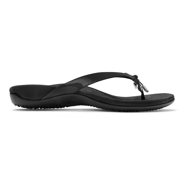 Womens Vionic Bella Toe Post Sandal Black Footwear for All