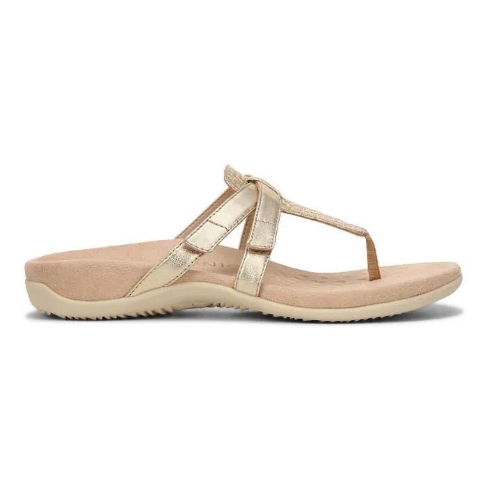 Womens Vionic Karley Metallic in Gold Tropical Glow Slip-On Shoes