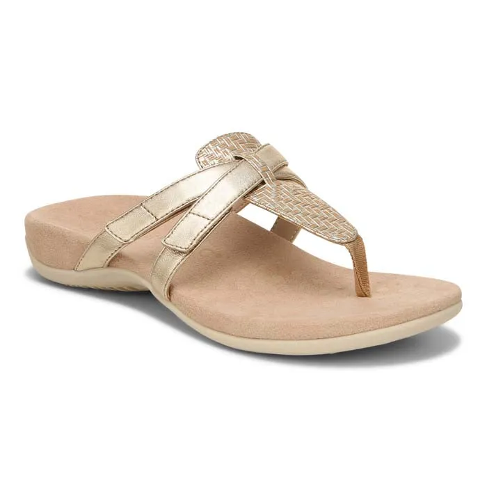Womens Vionic Karley Metallic in Gold Soft Cushioning Shoes
