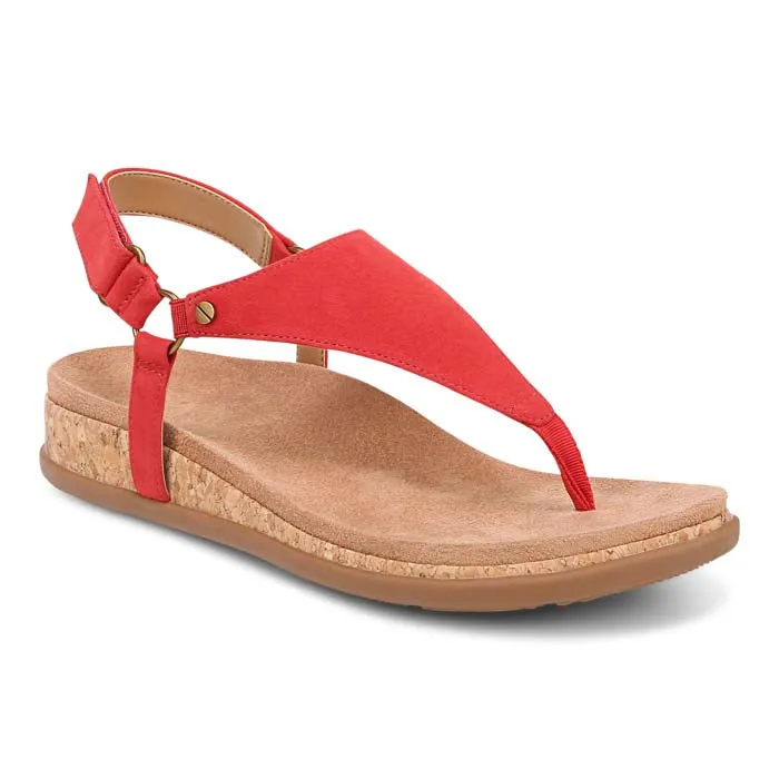 Womens Vionic Kirra II in Red Soft Step Heel Freedom
