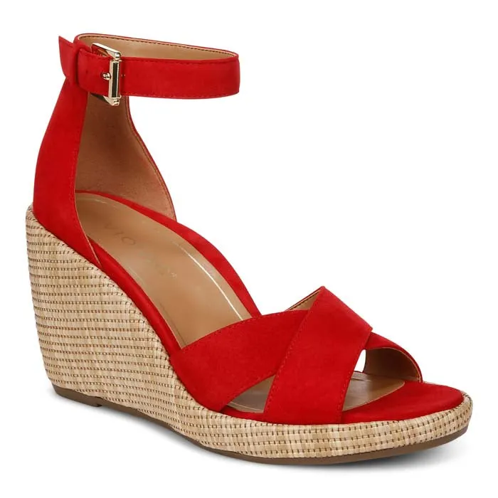 Womens Vionic Marina in Red foldable Slide Fit