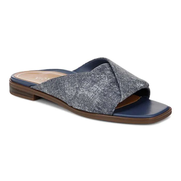 Fashionable Flats Resort Ready Womens Vionic Miramar in Denim Blue
