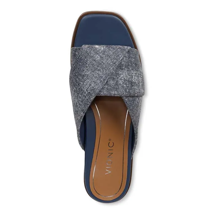platform sandals Womens Vionic Miramar in Denim Blue