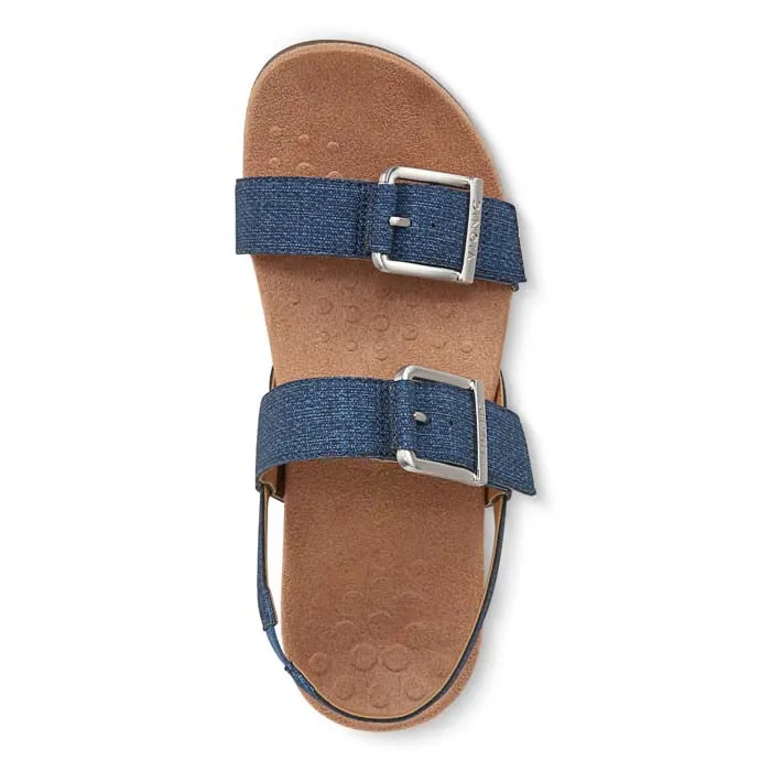 Slim Profile Stylish Sandals for Men Womens Vionic Reese in Denim