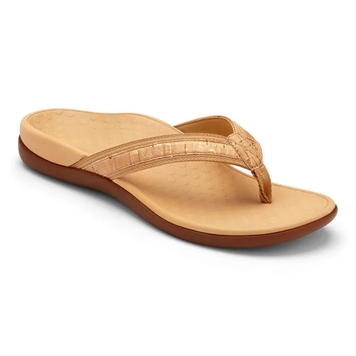 Chic Durable Womens Vionic Tide II Toe Post Sandal Gold Cork